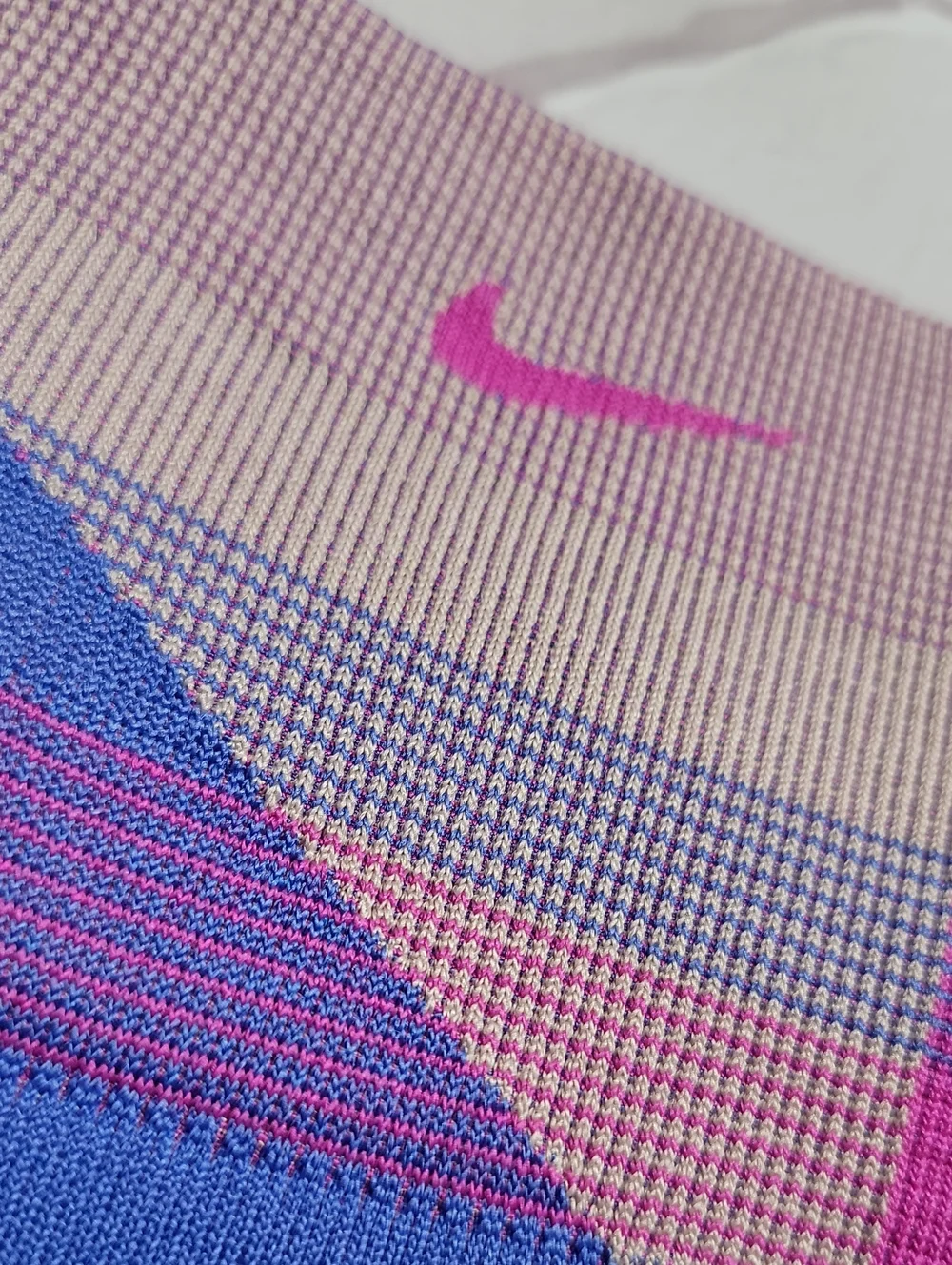 Nike Pink, Blue & Cream Colorblock Performance Leggings